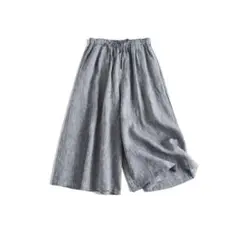 夏にぴったり シンプル 3色展開 カジュアルパンツ 七分丈 ワイドパンツ