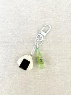 おにぎりチャーム(海苔) キーホルダー　バッグチャーム　フェイクフード