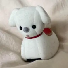 犬型フェルト置物 ホワイト