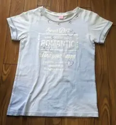 【即日発送!!】メゾピアノジュニア ロゴTシャツ サックス L(160cm)