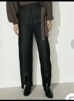 stylemixer ハイウエストスリットデニムパンツ 23inch