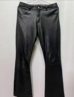 【希少品】本革 レザーフレアパンツ Vintage
