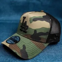 【新品未使用】LAドジャース NEWERA 迷彩トラッカーキャップ