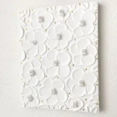 現代アート、原画、テクスチャーアート、ニュアンス、ホワイト、おしゃれ、北欧
