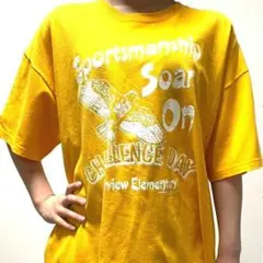 ヘインズ Tシャツ sportsmanship イエロー 黄色 XL 古着