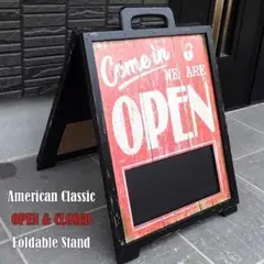 木製 看板 オープン クローズ アンティーク OPEN＆CLOSE 店舗 カフェ