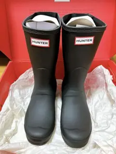 HUNTER ハンター 長靴 レインブーツ ショートブーツ ブラック 25.0
