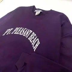 ビーチ リゾート スウェット 紫 メンズL
