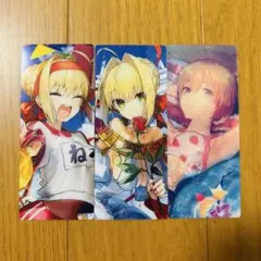 FGO 最終再臨展 編成画面風カード ネロ、水着ガレス