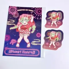 鬼滅の刃 花火大会 ポストカード ステッカー 甘露寺蜜璃