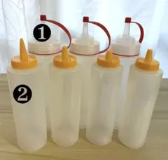 プラスチックスクイーズボトル　キャップ付き 酢ボトル 調味料ボトル