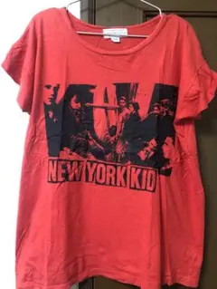 NEW YORK KID グラフィックTシャツ レッド