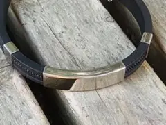 シリコン ステンレススチール ブレスレット