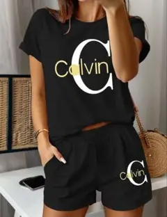 【✨Calvinロゴ　セットアップ✨】 半袖&パンツ　ルームウェア　パジャマ