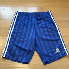594番adidas、90年代アディダスハーフパンツ刺繍マーク、ブルー、Lサイズ