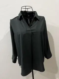 UNIQLO スキッパーシャツ　七分袖　トロミ　綺麗
