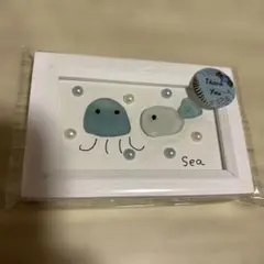 シーグラスアート　ハンドメイド