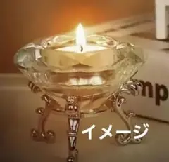 クリスタルガラスのキャンドル立て