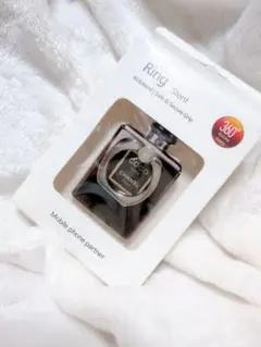Ring Stent スマホリング ブラック　香水型