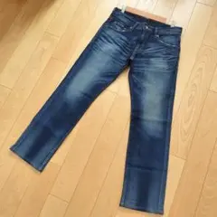 ✨ユニクロ✨UNIQLO デニムパンツ ジーパン ストレート【25】インディゴ