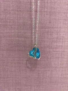 最安値❤️ハート　ブルー　ネックレス❤️未使用　新品　即日発送！