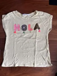 H&M 刺繍イエローTシャツ 116