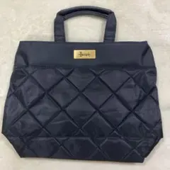 Harrods キルティングトートバッグ ブラック