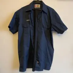 【古着】Dickies ネイビー 半袖シャツ Mサイズ