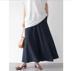 新品　アメリカンホリック　ドロストとろみスカーチョ　ガウチョパンツ L ネイビー