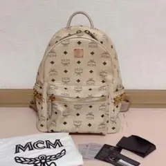 MCM エムシーエム リュック sサイズ ベージュ