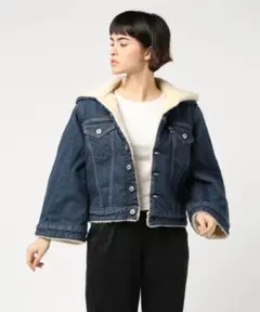 Levi's Madeu0026Crafted クロップド ボアデニムジャケット