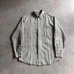 90s ARMANI JEANS linen stripe BD shirt
