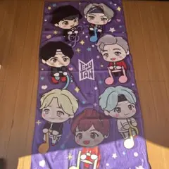BTS TinyTAN 紫色 タオル 約80cm x 30cm