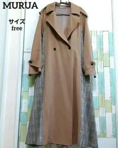 【MURUA】24時間以内発送ムルーア トレンチコート ロングコート チェック