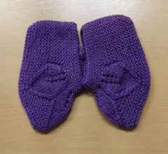 ハンドメイド　靴下カバー　ルームシューズ　手編み