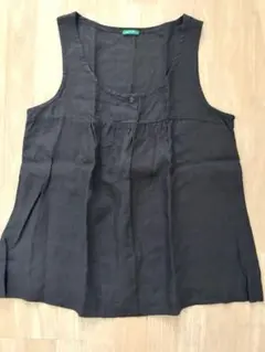 BENETTON ベネトン ノースリーブ チュニック ダークブラウン 濃茶