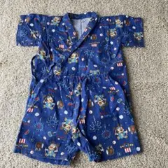 95 甚平　ディズニー　青
