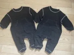 【双子】　ブラックロンパース