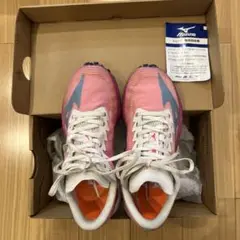 Mizuno Wave ランニングシューズ ピンク/グレー 箱付き　22.0㎝