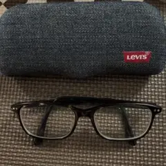 Levi's ブラックメガネ ケース付き