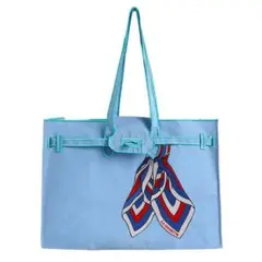 LACOUSETTE 青トートバッグ　M