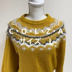 COLZA L ノルディック柄 ウール混紡セーター マスタード(507)