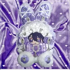 ぬい服✧おすわり✧いつぬい✧白×紫 ✧うさぎ✧あんスタ✧一緒に暮らすぬい
