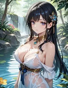 AIイラスト　美女 L版サイズ 1点物 C13
