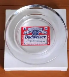 Budweiser クリアガラス灰皿 未使用