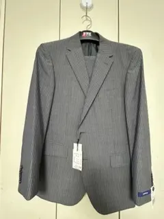 コシノヒロコ　ストライプ ビジネススーツ シングルブレスト