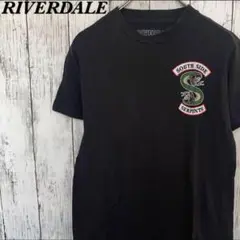 【USED】Tシャツ RIVER DALE ブラック　XS プリント