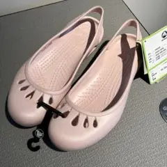 Crocs ピンク フラットサンダル 25cm新品未使用品