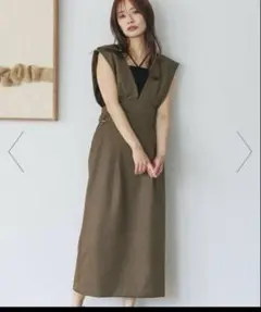 新品未使用 mysty woman ジャンスカブラウン