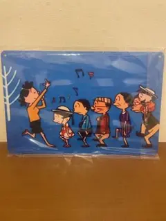 サザエさん エンディング アルミ看板 レトロ 看板 新品 アンティーク
